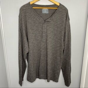 BONOBOS Slim Fit Gray Henley Shirt